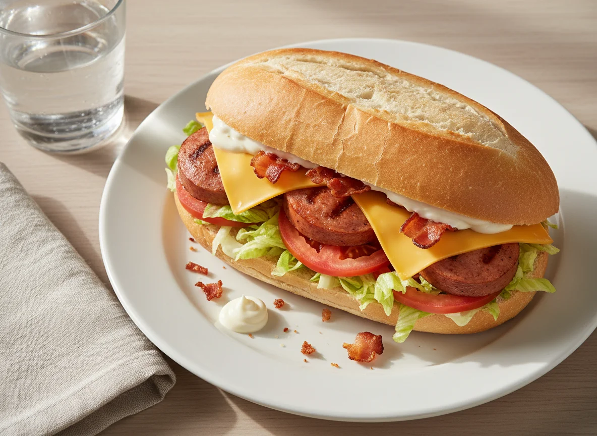 Torta de salchicha y queso photo