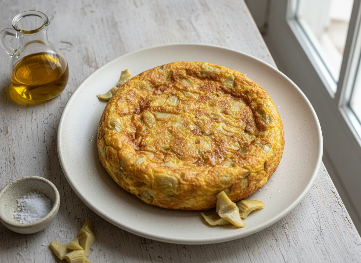 Tortilla de alcachofa photo