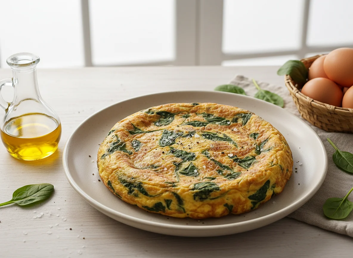 Tortilla de espinacas photo