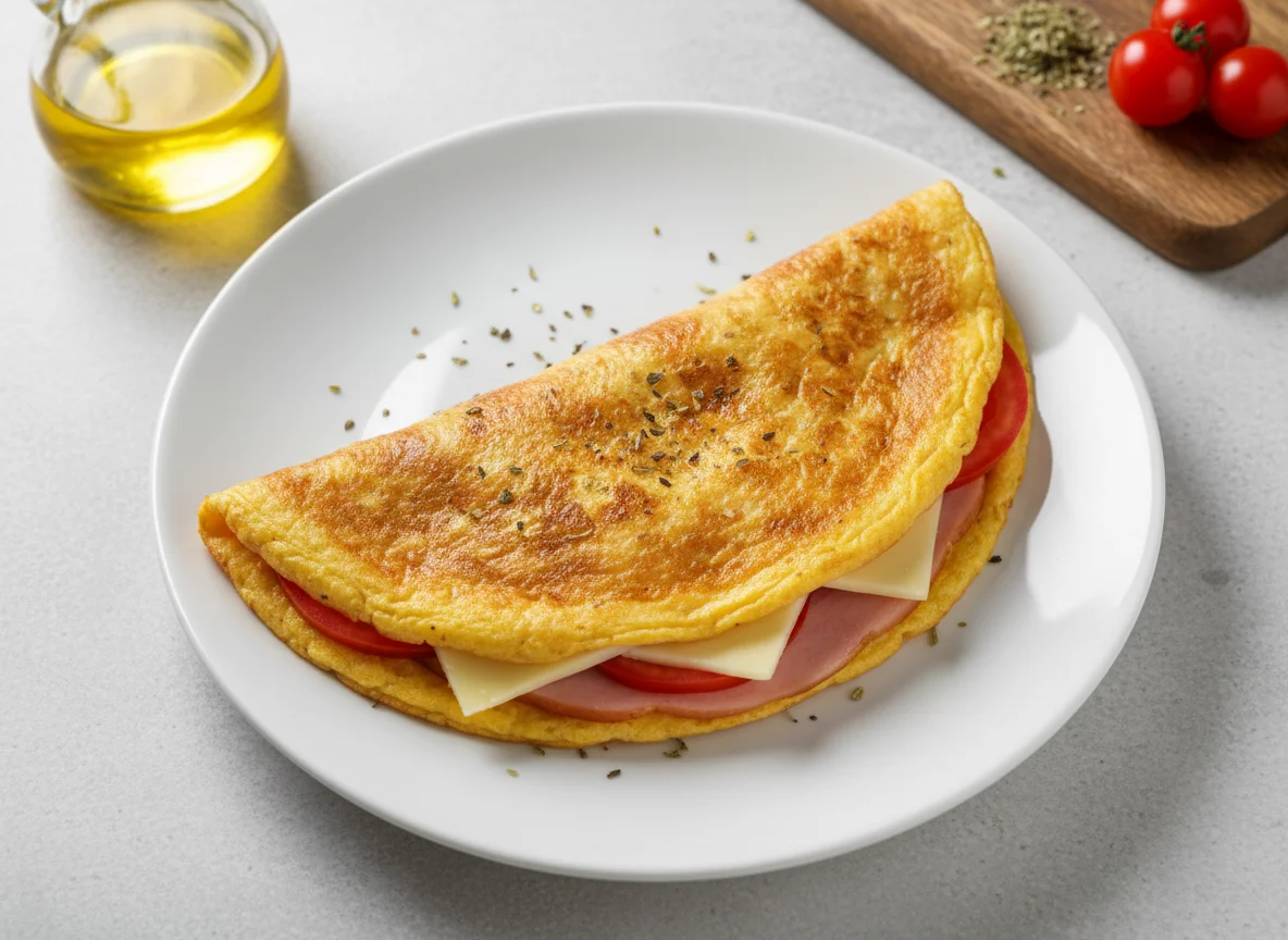 Tortilla de huevo rellena photo