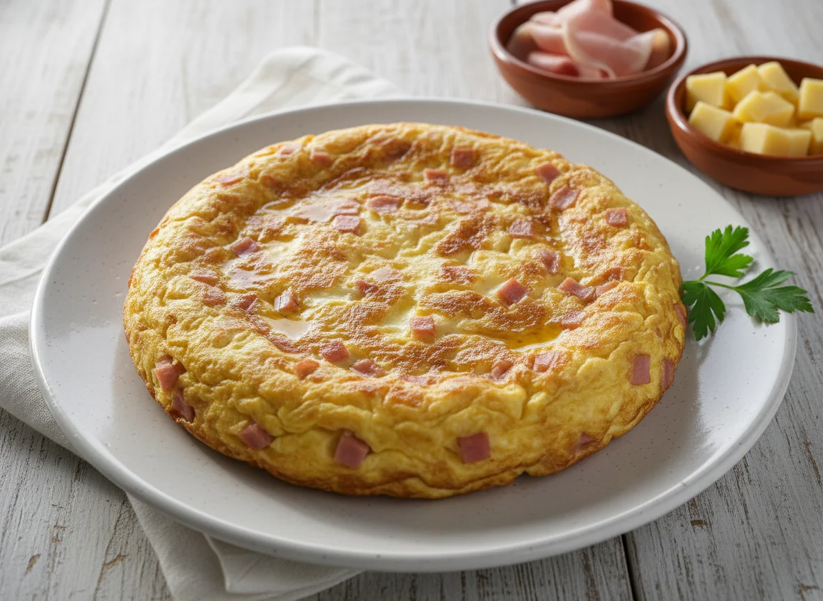 Tortilla de jamón y queso photo