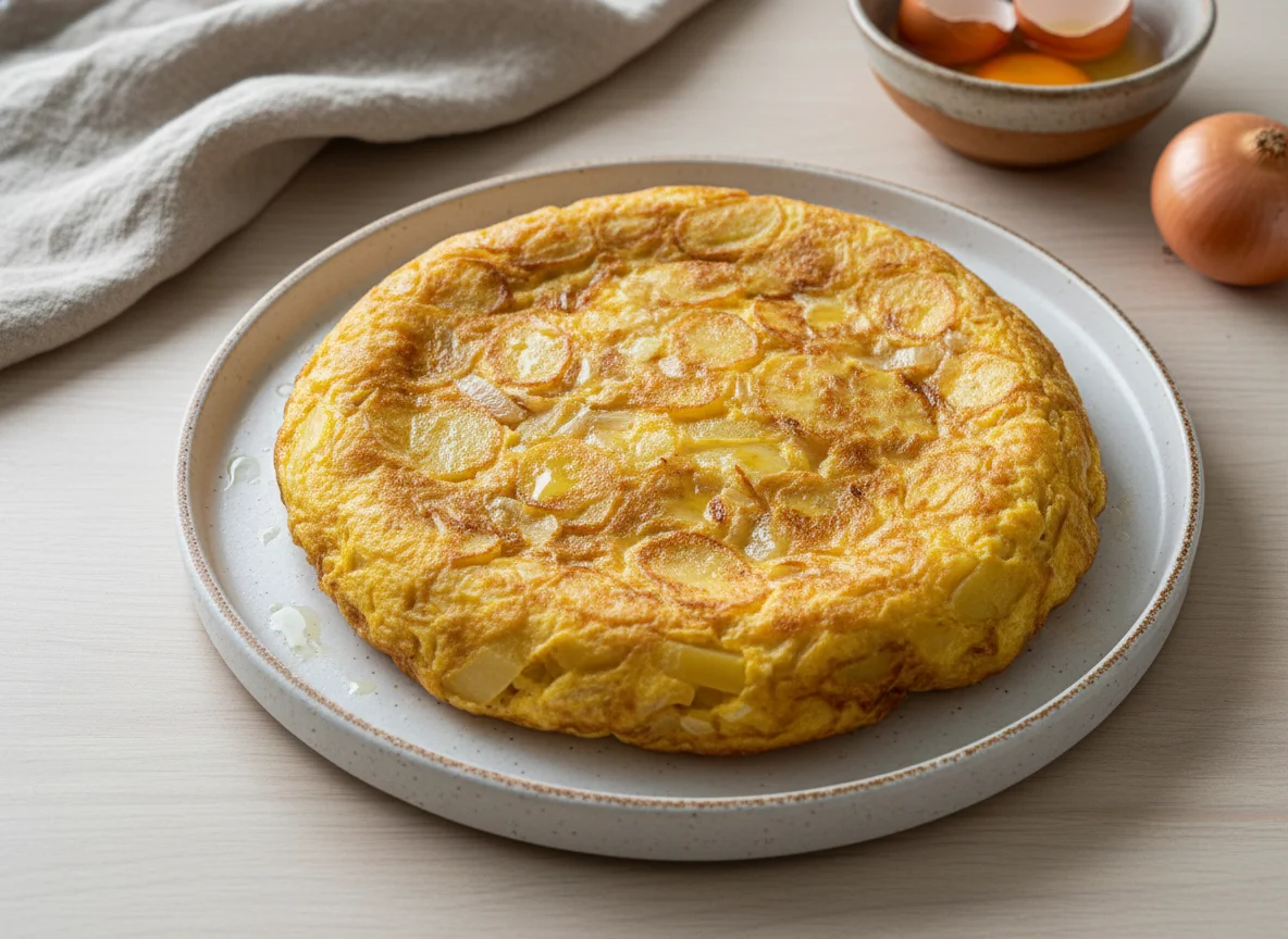 Tortilla de papa y cebolla photo
