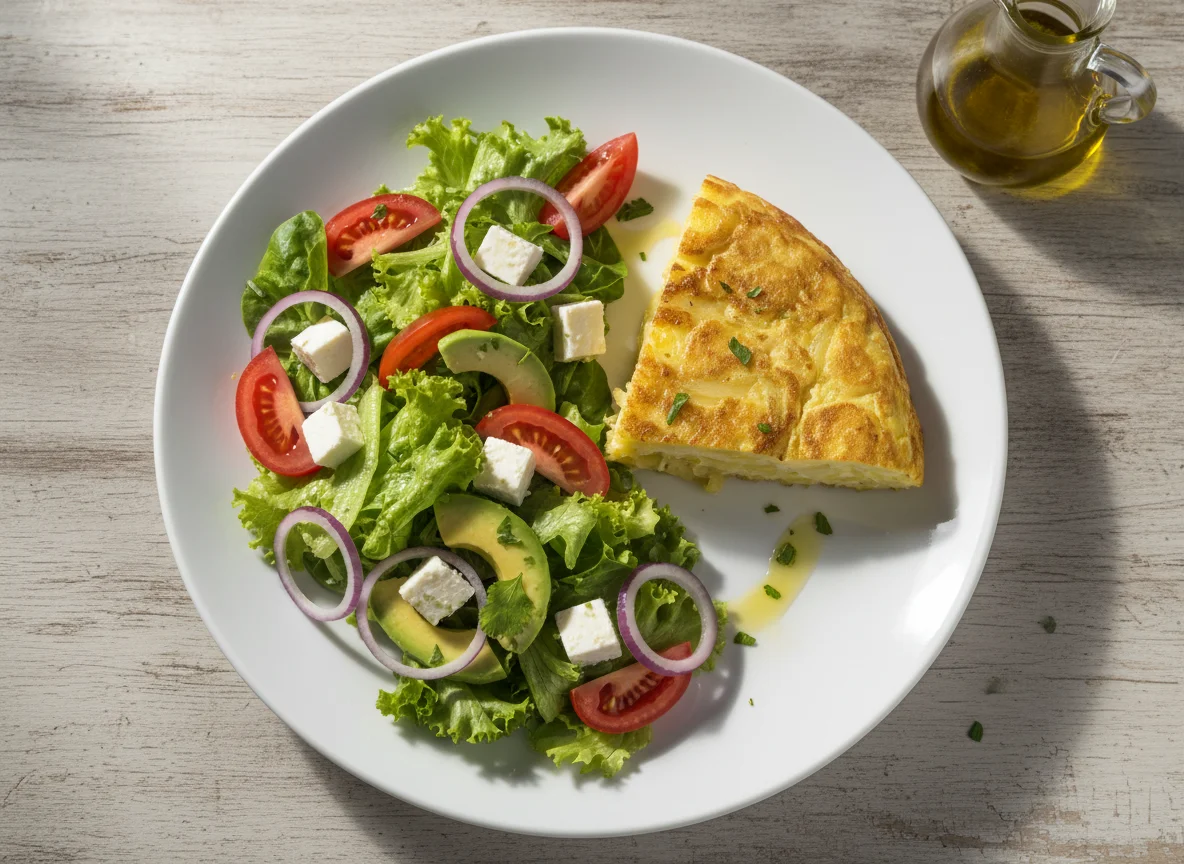 Tortilla Española con Ensalada Mixta photo