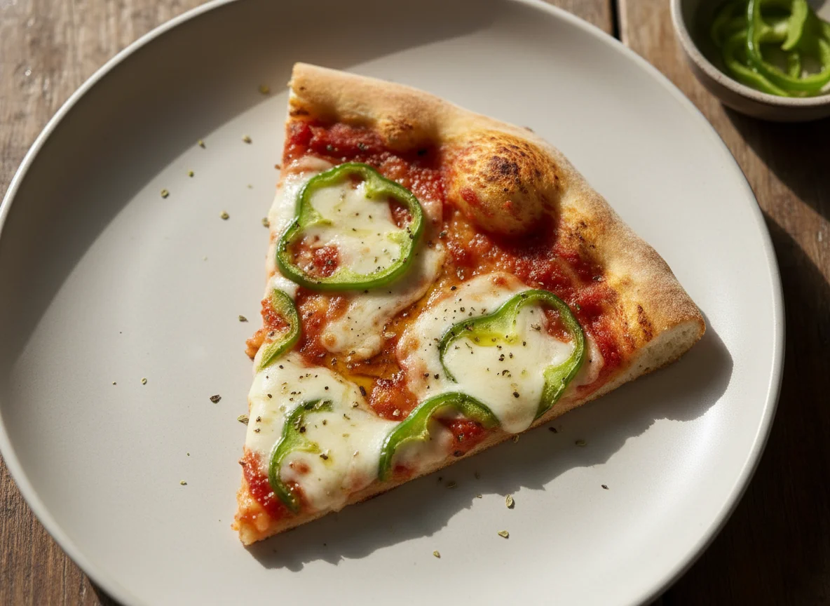 Trozo de pizza con pimentón photo