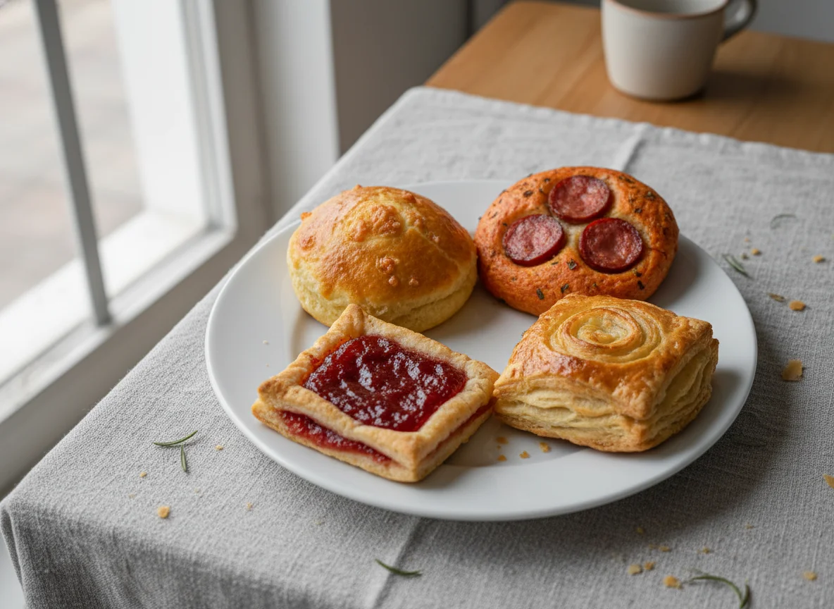 Variedad de bocadillos de panadería photo