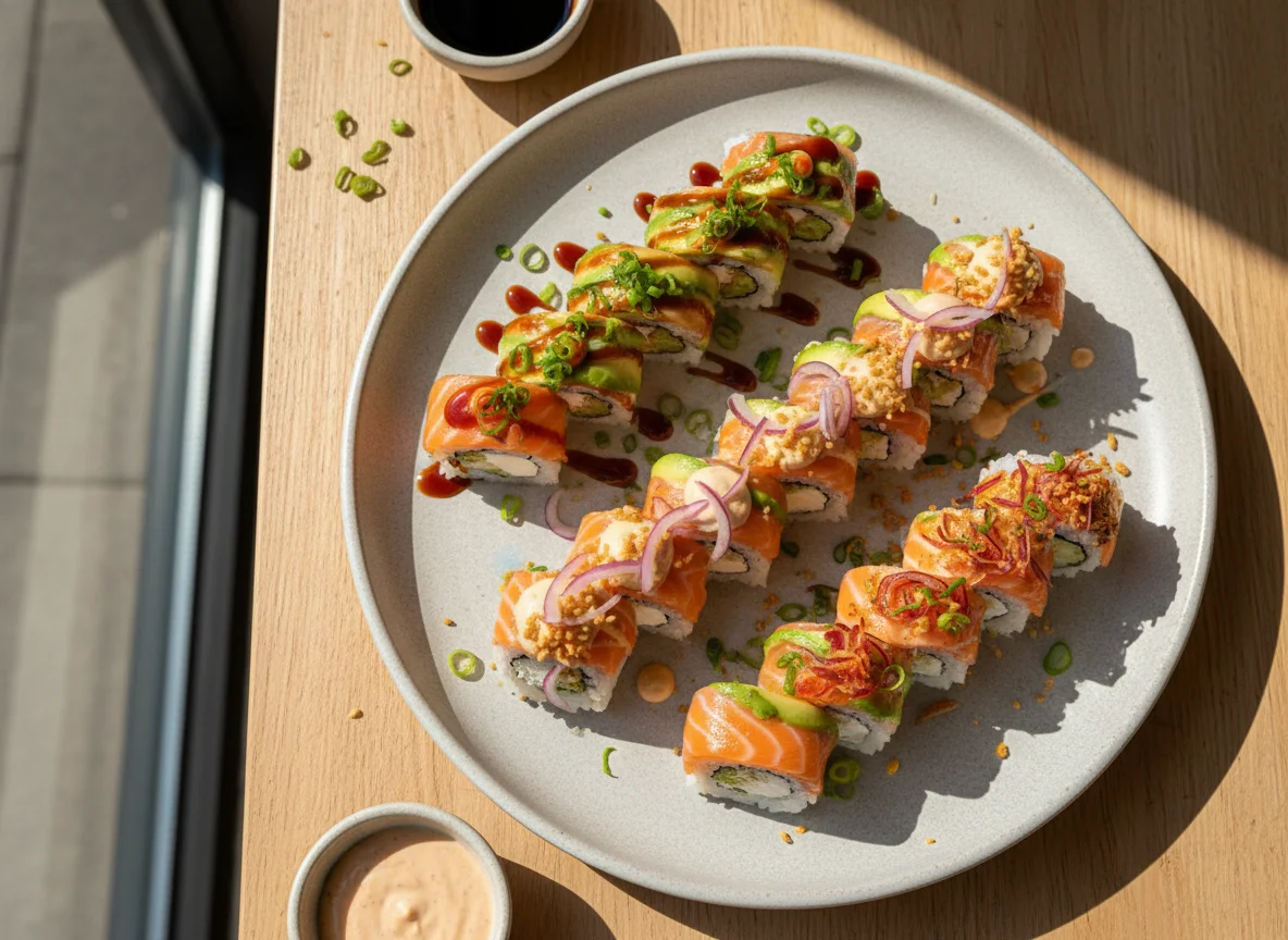 Variedad de Rolls de Sushi photo