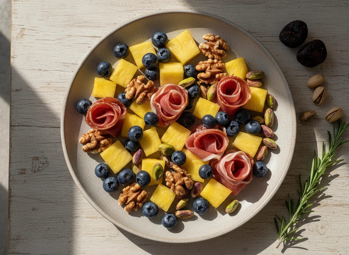 Variedad de snacks saludables photo