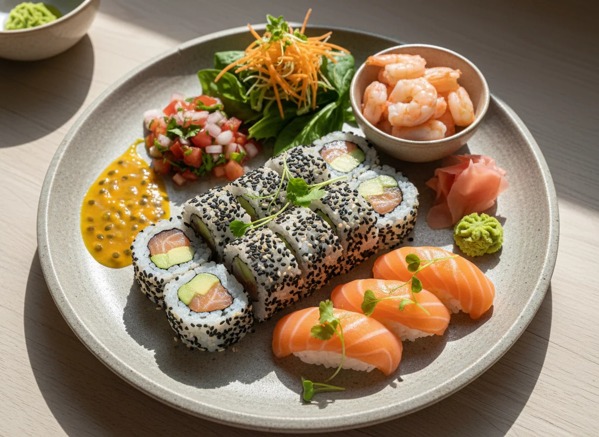 Variedad de Sushi y Sashimi photo