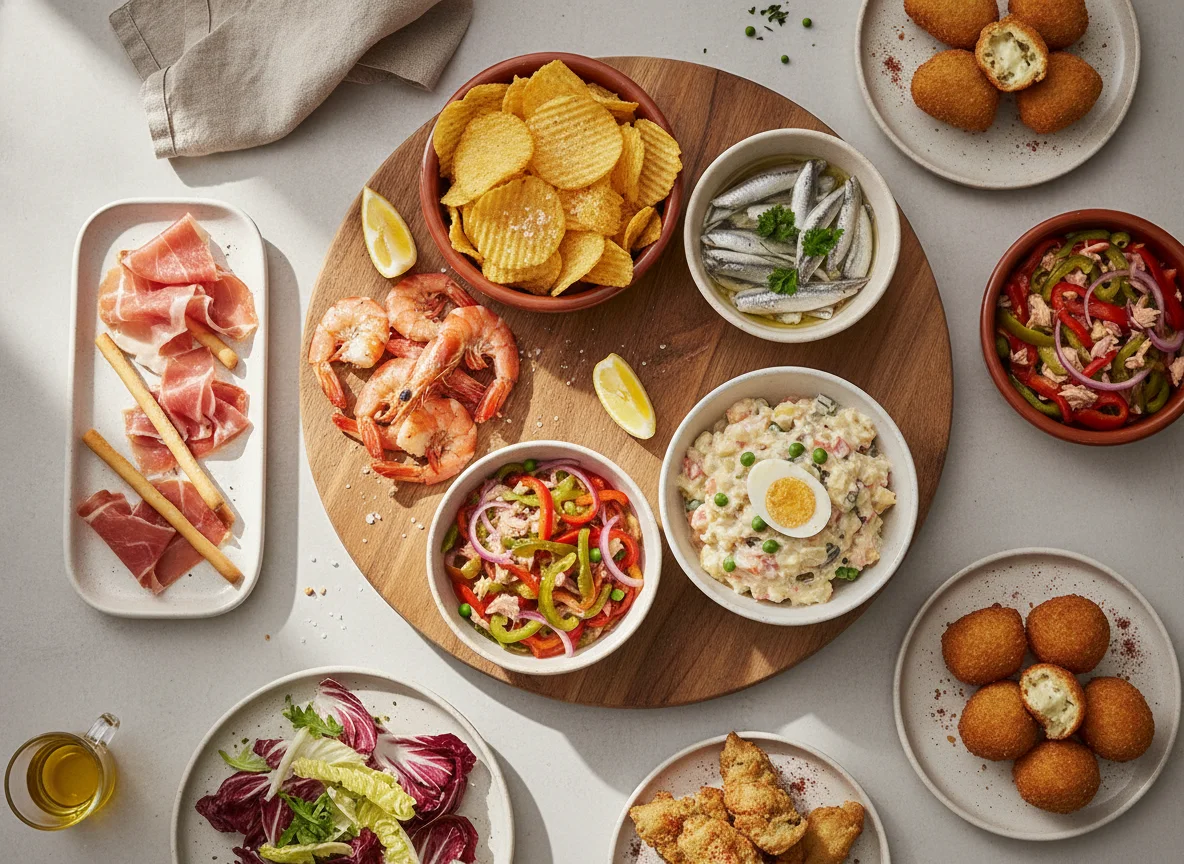 Variedad de tapas y aperitivos photo