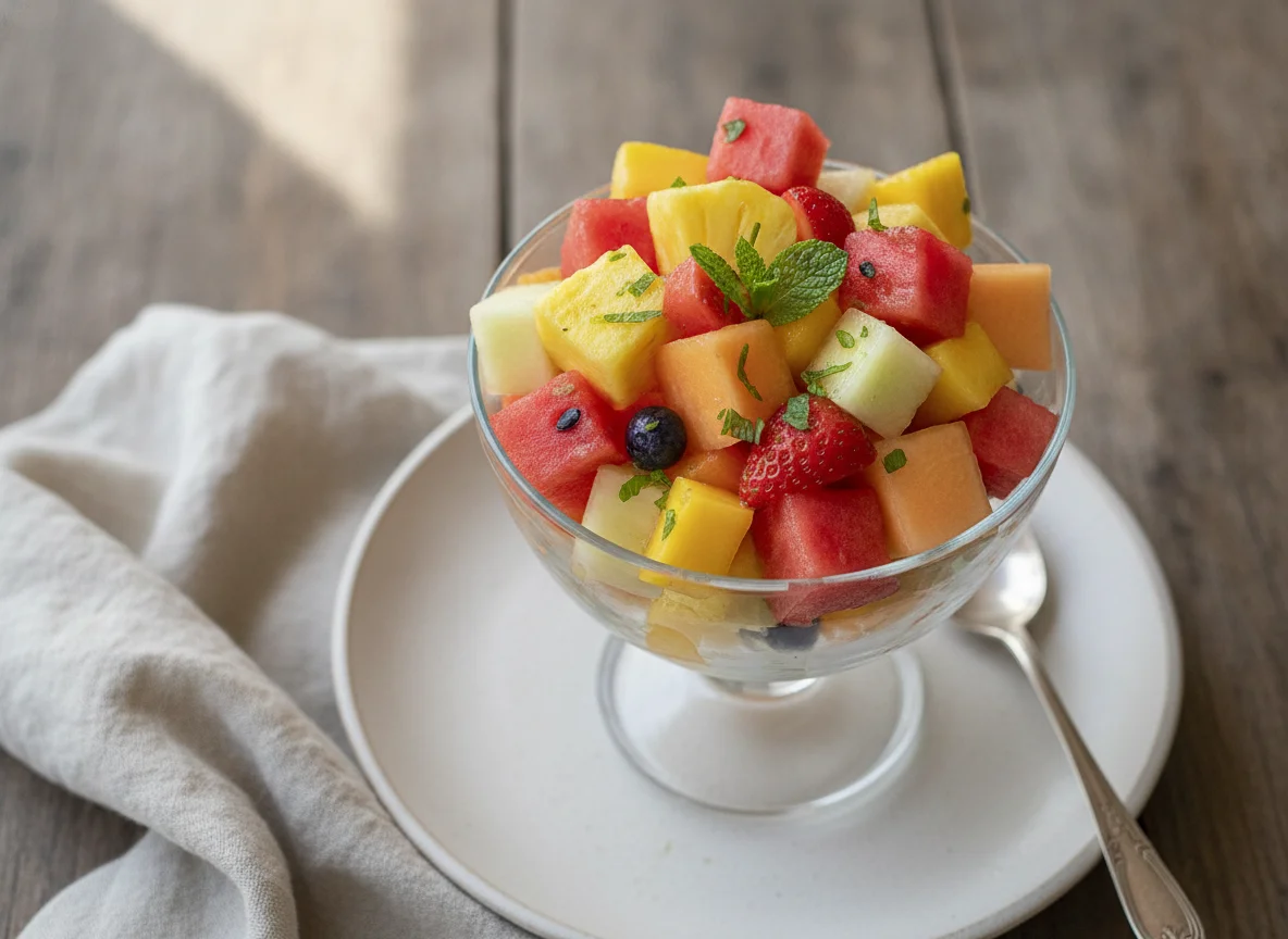 Vaso de fruta variada photo