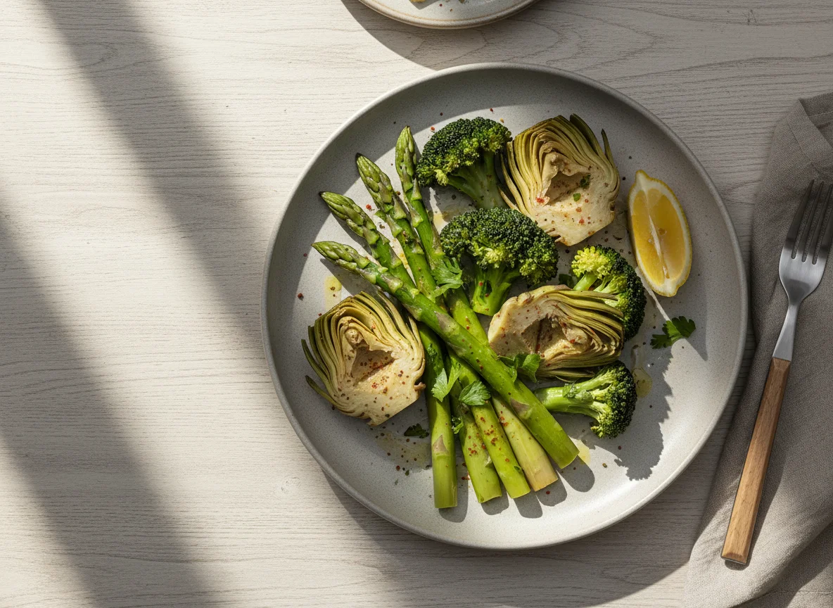 Verduras al vapor photo