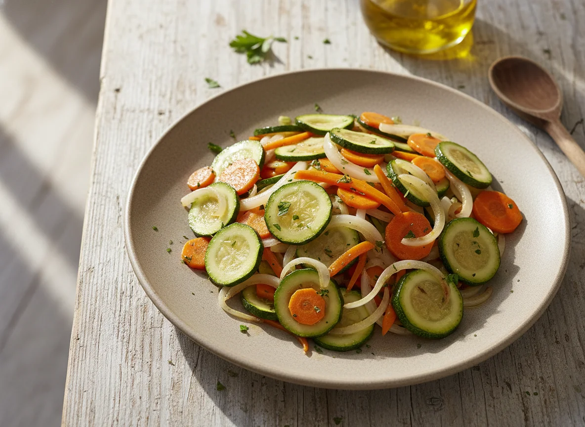 Verduras salteadas photo