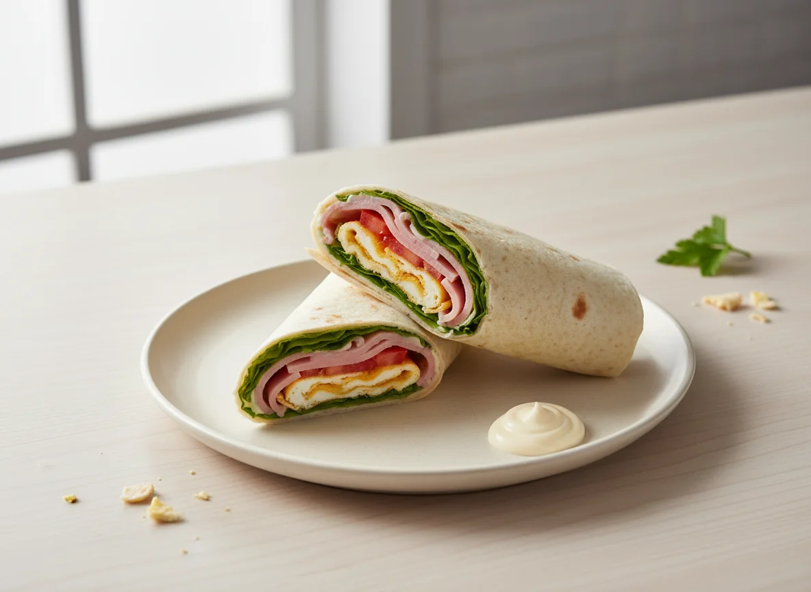 Wrap de jamón y huevo photo