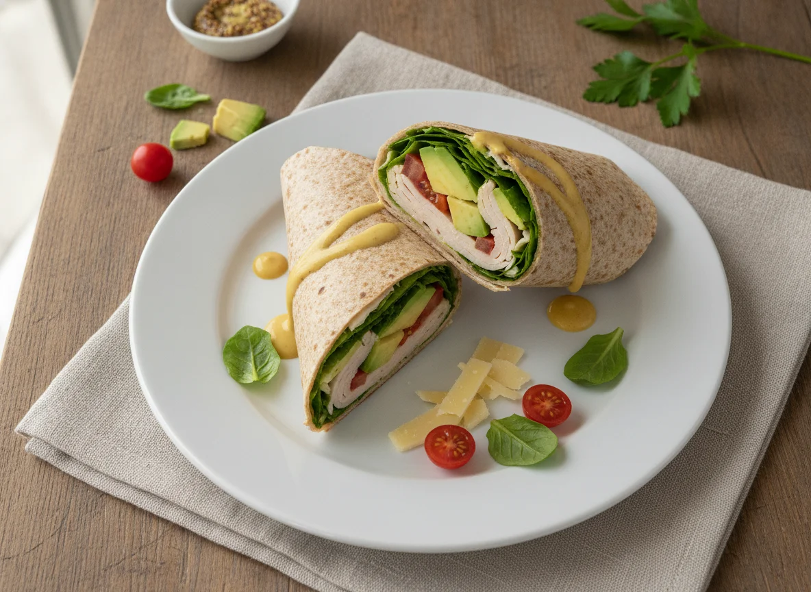 Wrap de pavo y vegetales photo