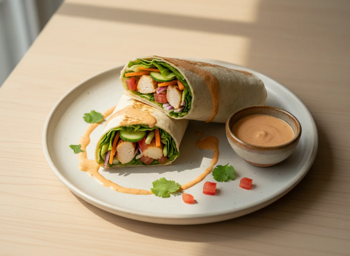 Wrap de pollo con vegetales photo