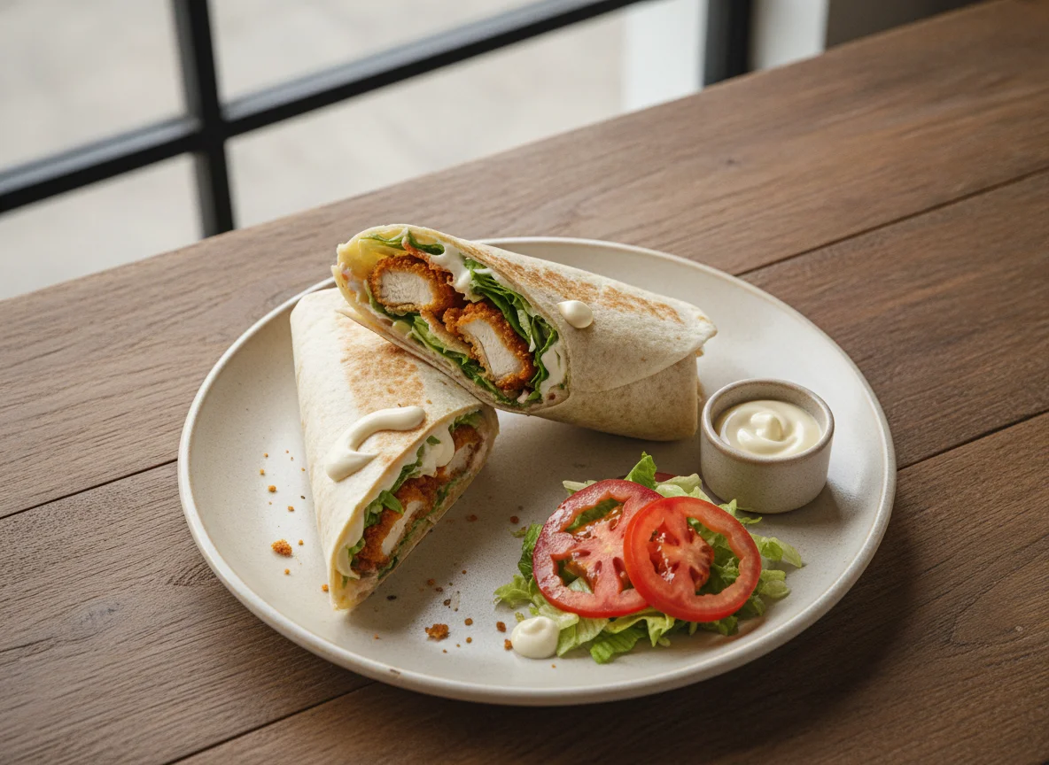 Wrap de pollo frito photo
