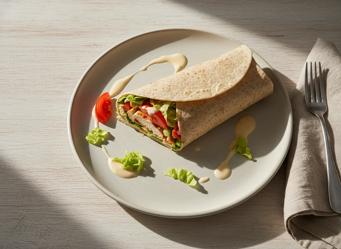 Wrap de pollo y vegetales photo
