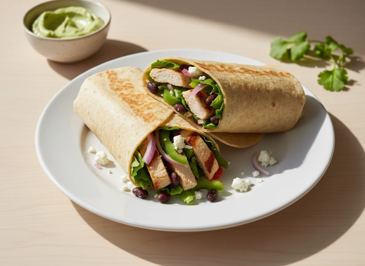 Wrap de pollo y verduras photo
