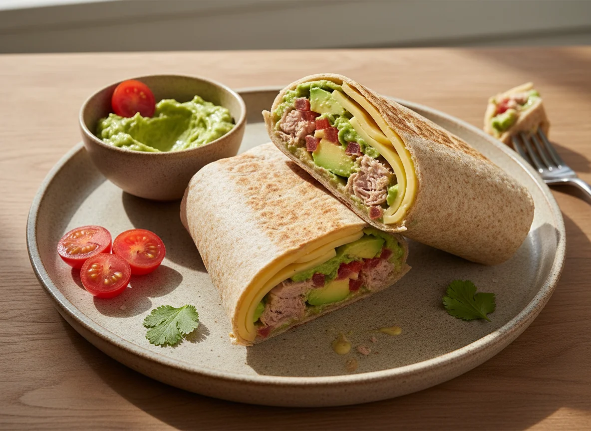 Wrap de queso, palta y atún photo