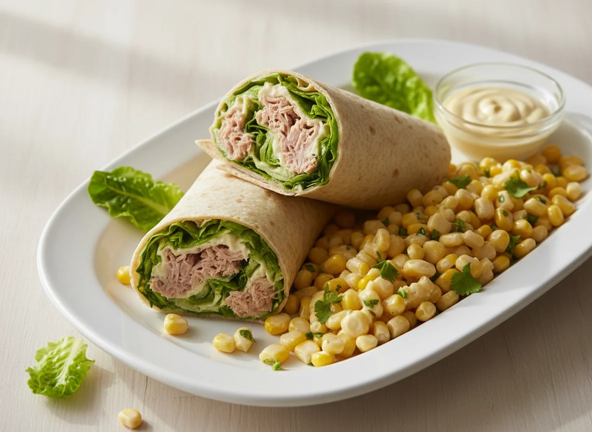 Wraps de atún con ensalada de choclo photo