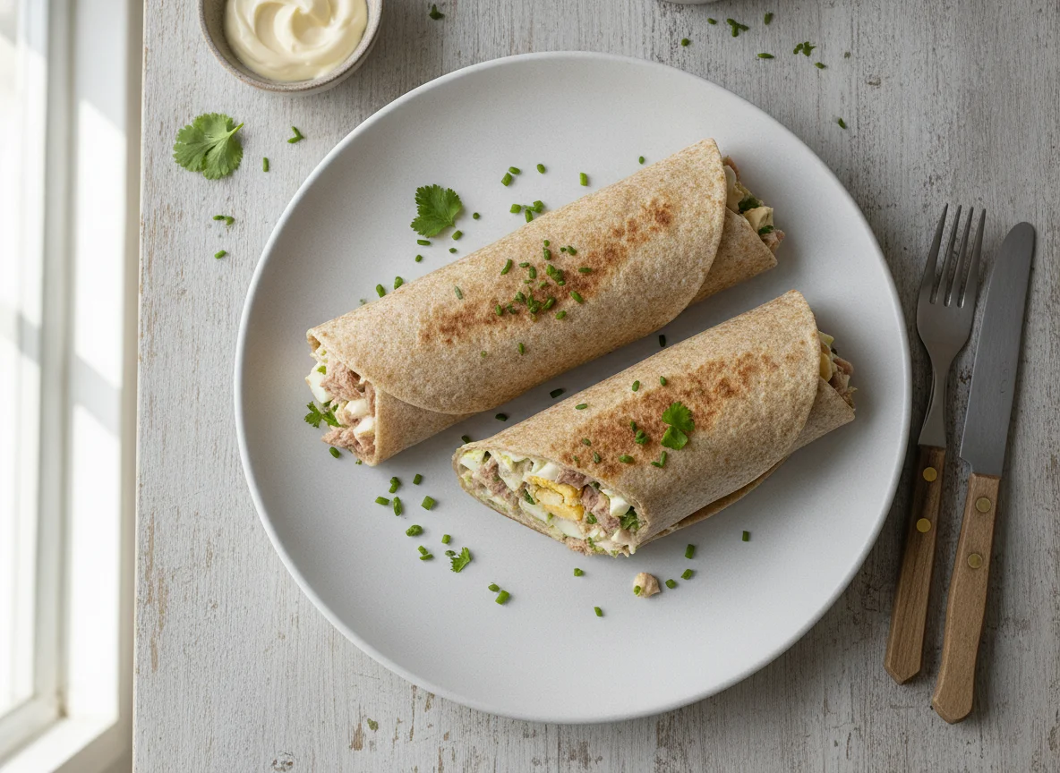 Wraps de atún y huevo photo