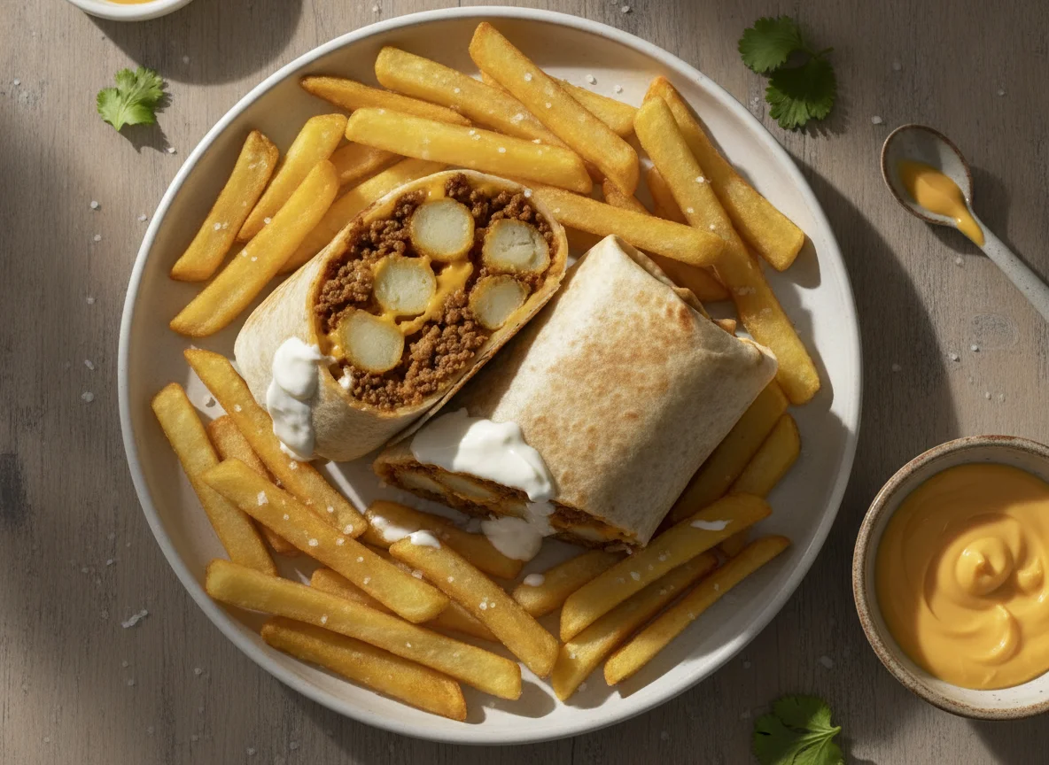 Xtra Big Burrito Salsa de Queso con Papas Fritas photo