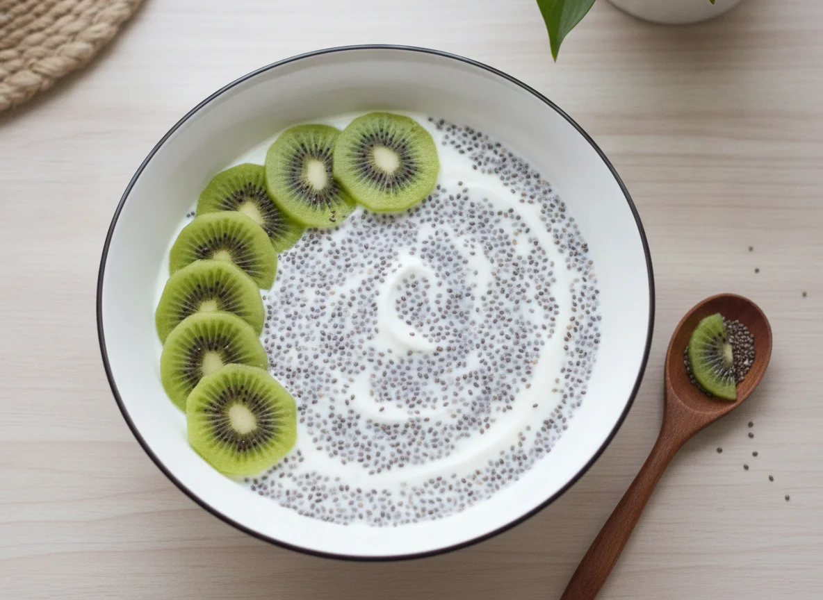 Yogur con kiwi y chía photo