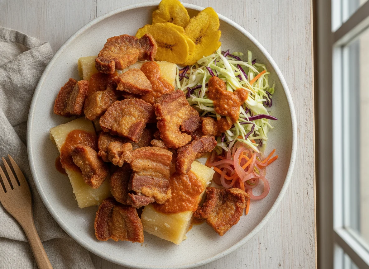 Yuca con Chicharrón Hondureña photo