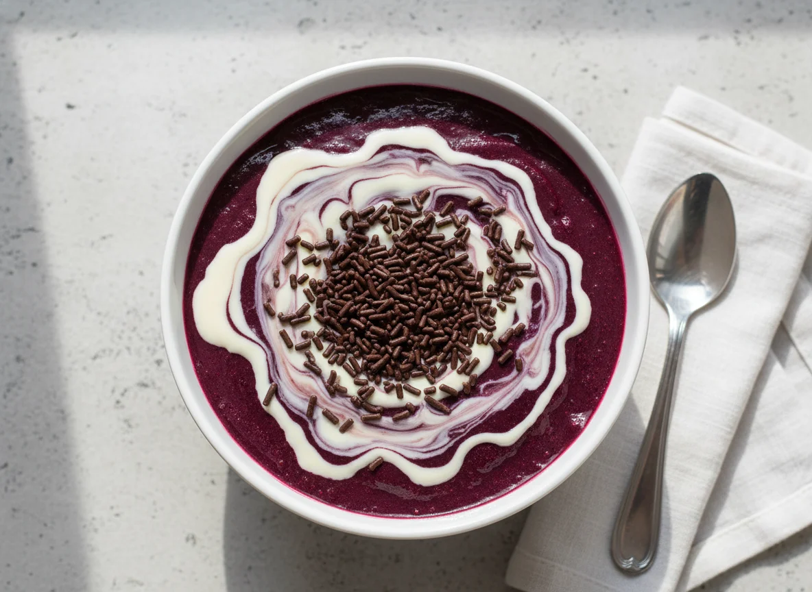 Açaí com Leite Condensado e Granulado de Chocolate photo