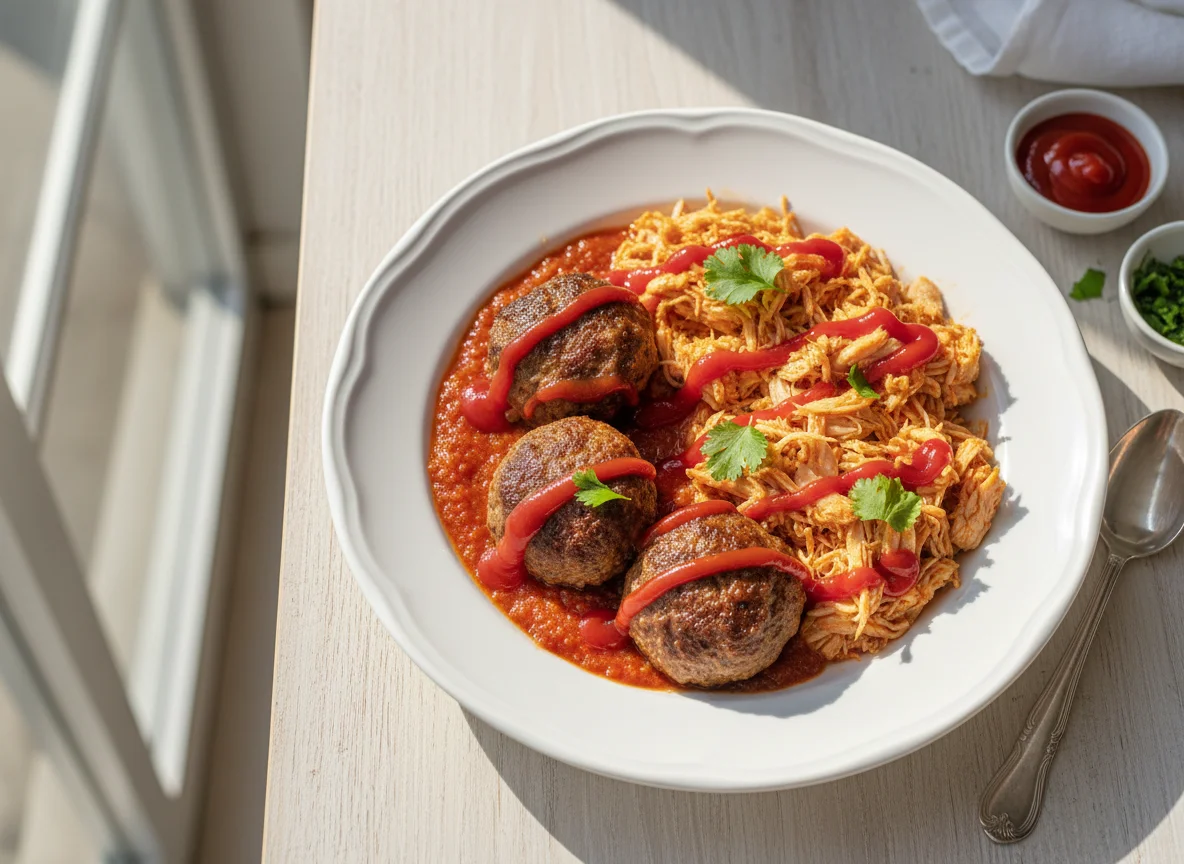 Almôndegas e Frango com Ketchup photo