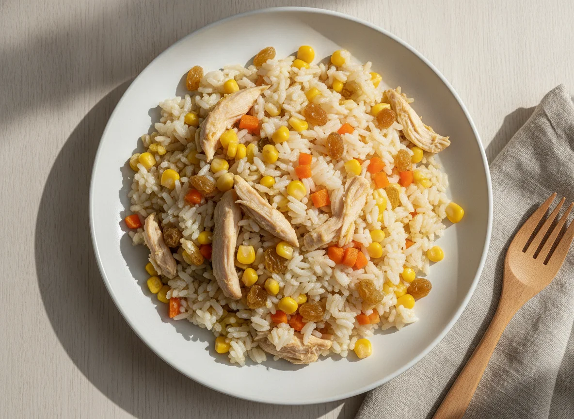 Arroz à Grega com Frango e Passas photo