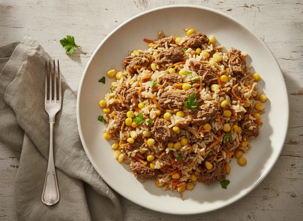 Arroz Carreteiro com Milho e Cenoura photo
