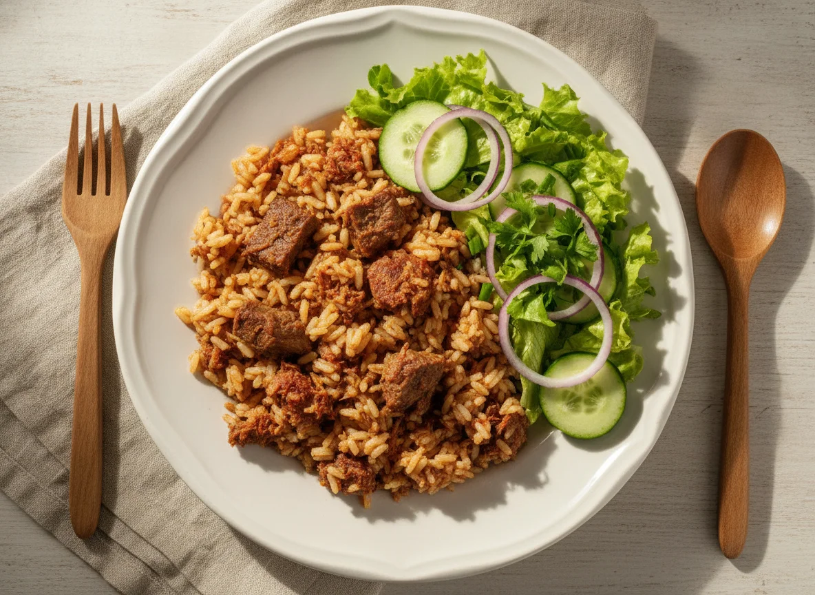 Arroz Carreteiro com Salada photo