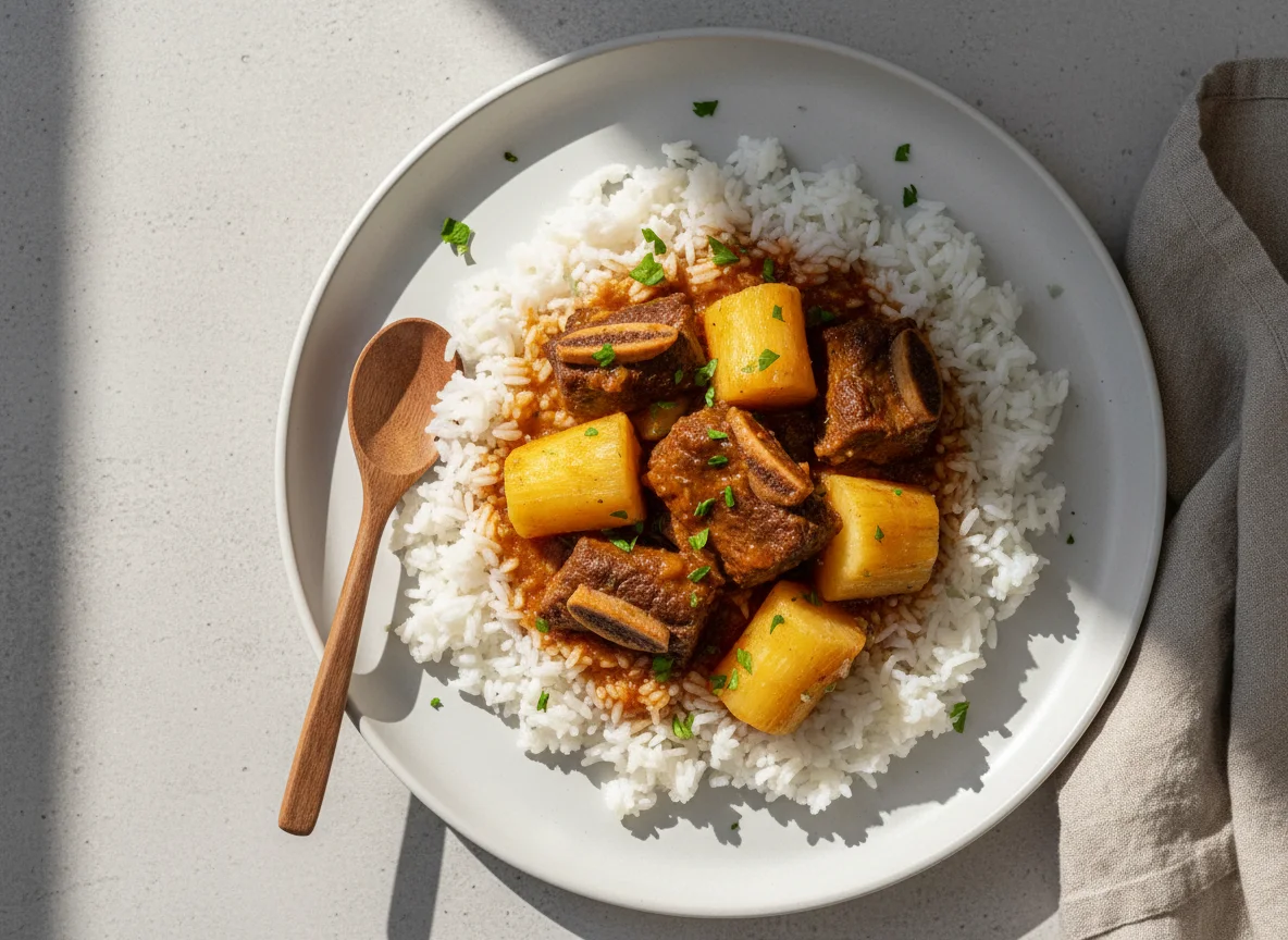 Arroz com Carne Bovina e Mandioca photo