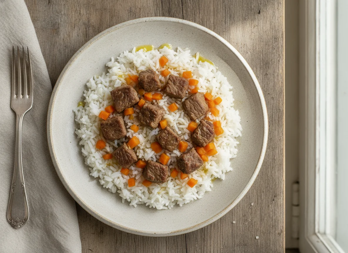 Arroz com Carne e Cenoura photo