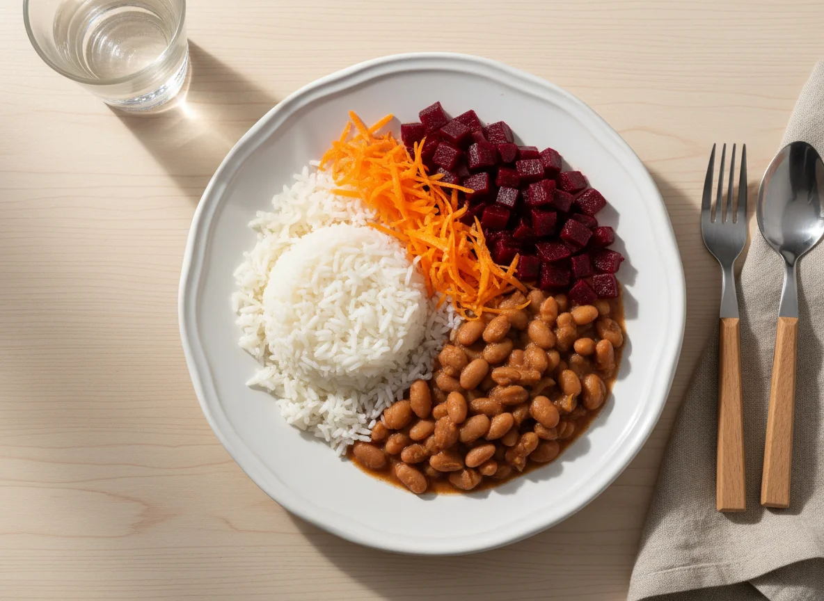 Arroz com Feijão e Vegetais photo