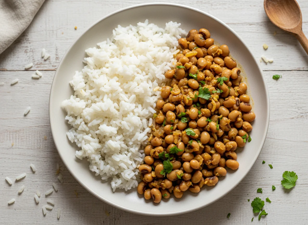 Arroz com Feijão Fradinho photo