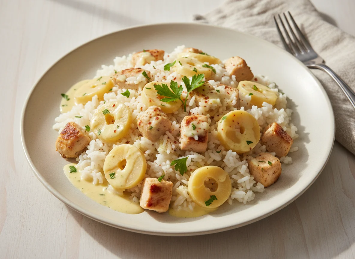 Arroz com Frango e Palmito ao Molho photo