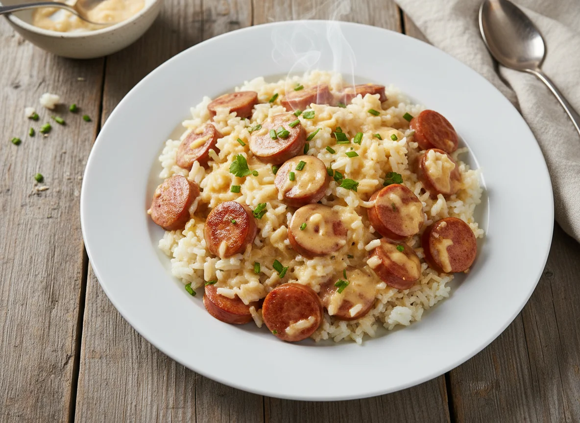 Arroz com Linguiça Cremoso photo