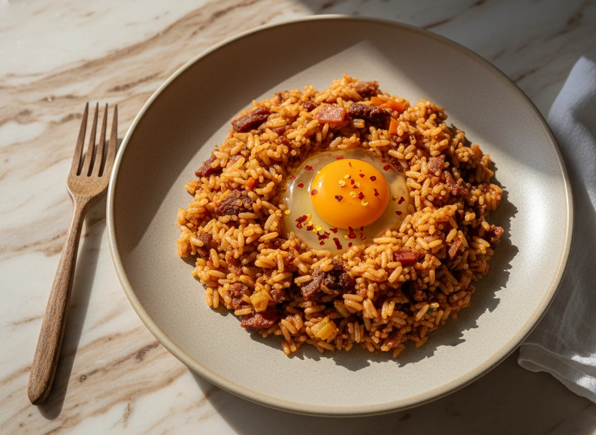 Arroz de Carreteiro com Ovos e Pimenta photo