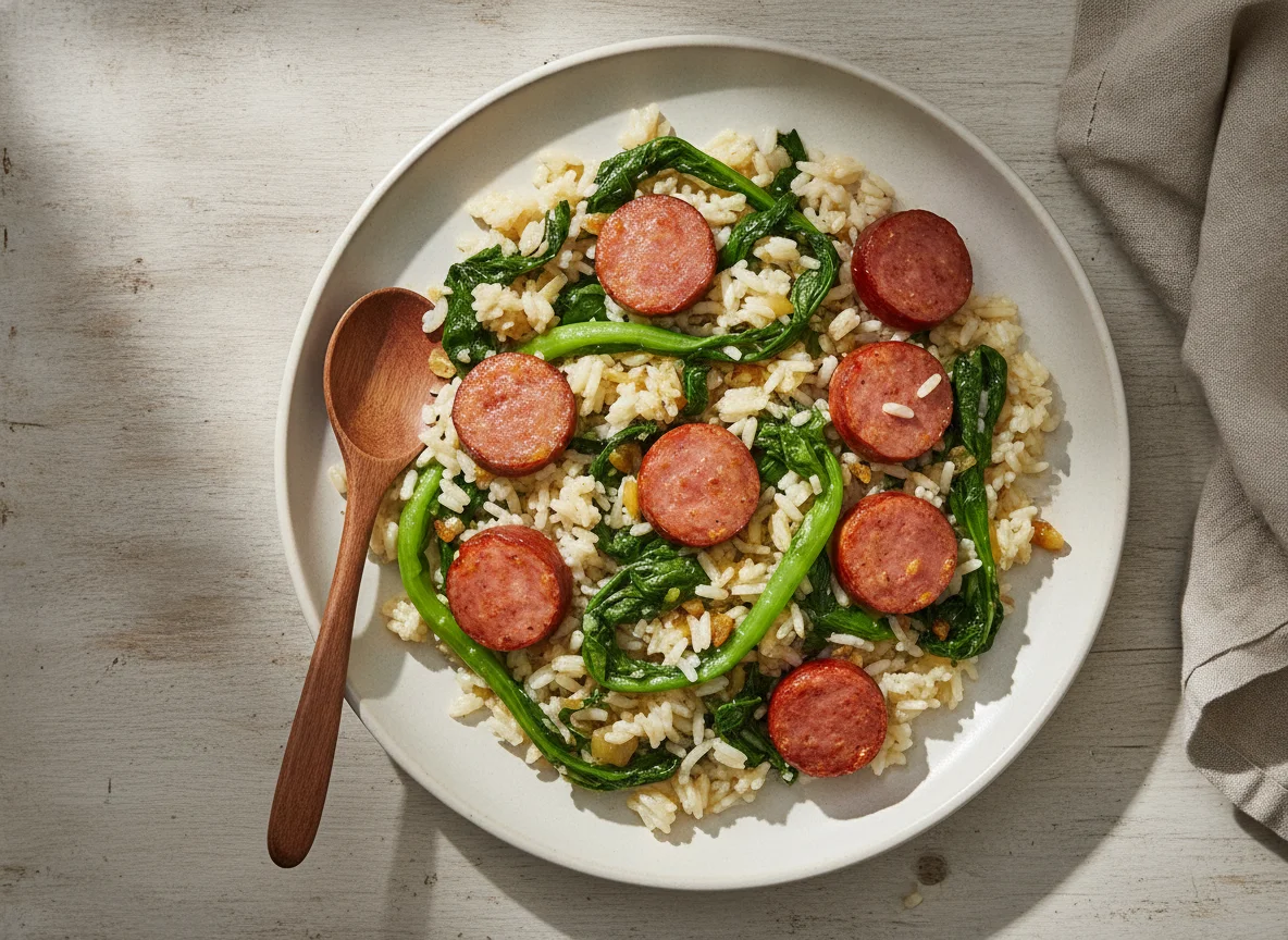 Arroz de Grelos com Chouriço photo