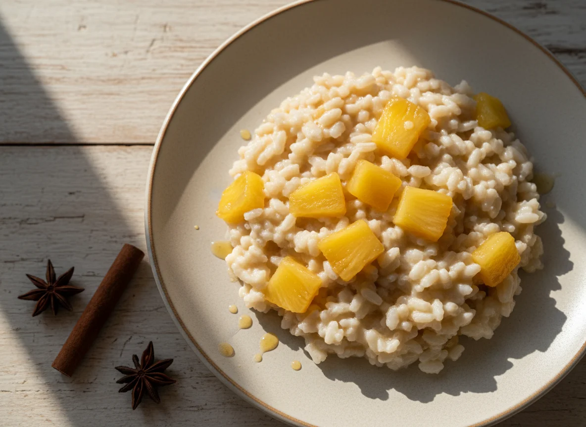 Arroz doce com abacaxi photo