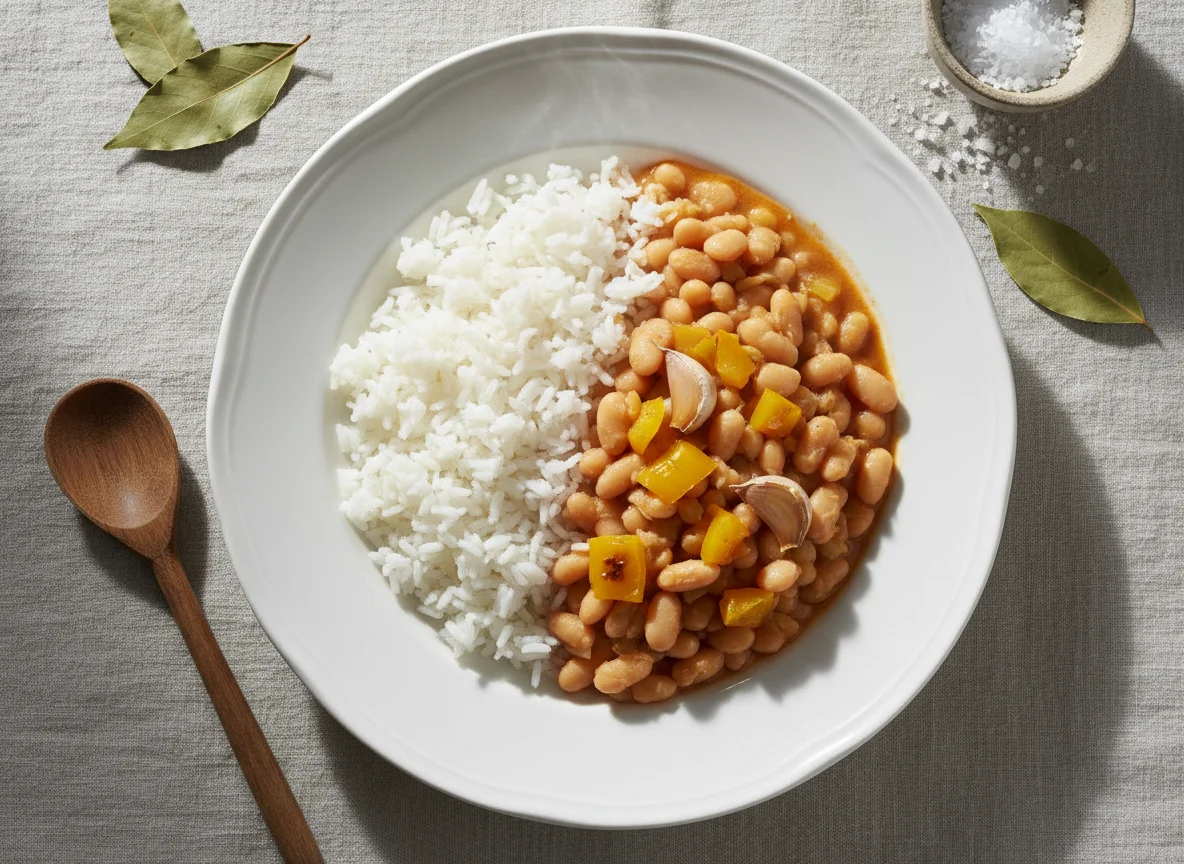 Arroz e Feijão Branco photo