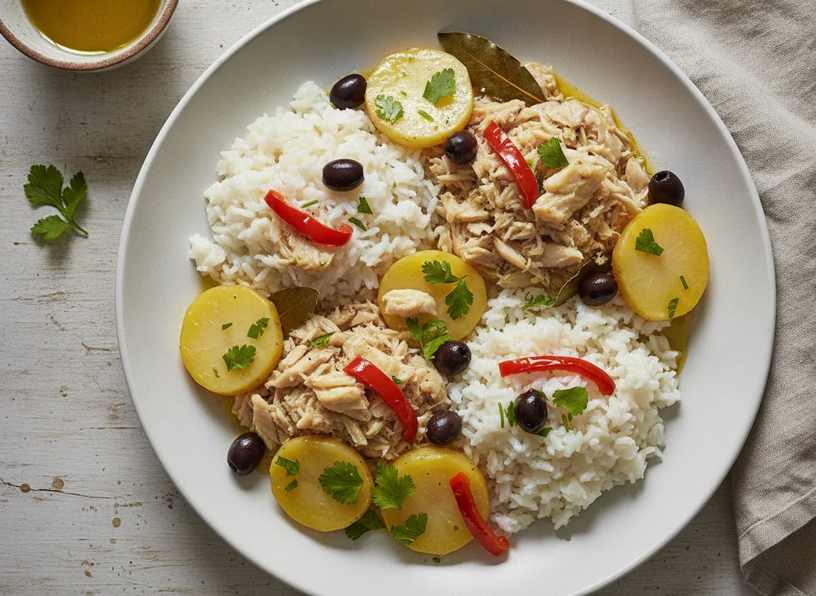 Bacalhau com Arroz e Batatas photo