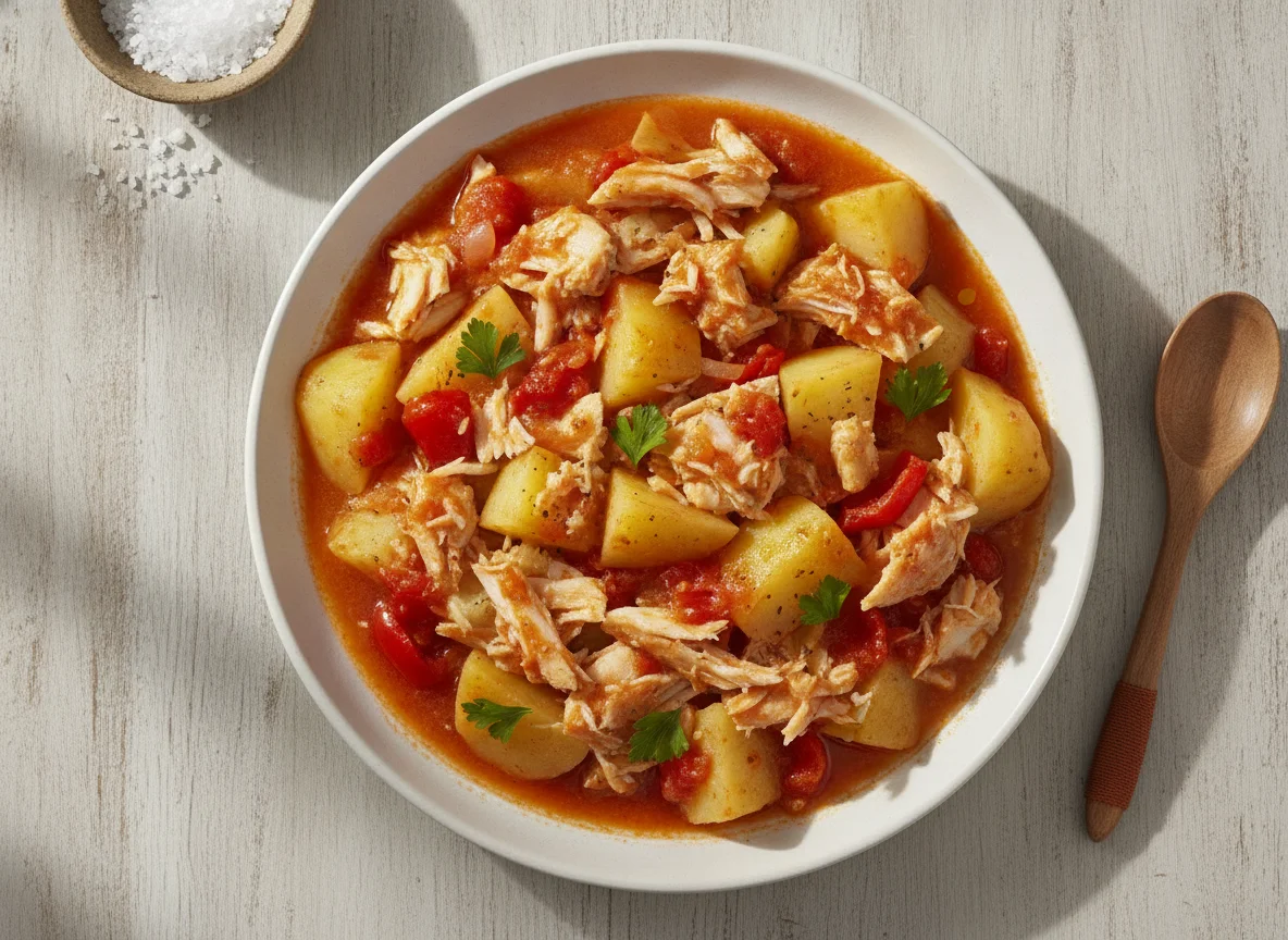 Bacalhau com Batatas e Molho de Tomate photo