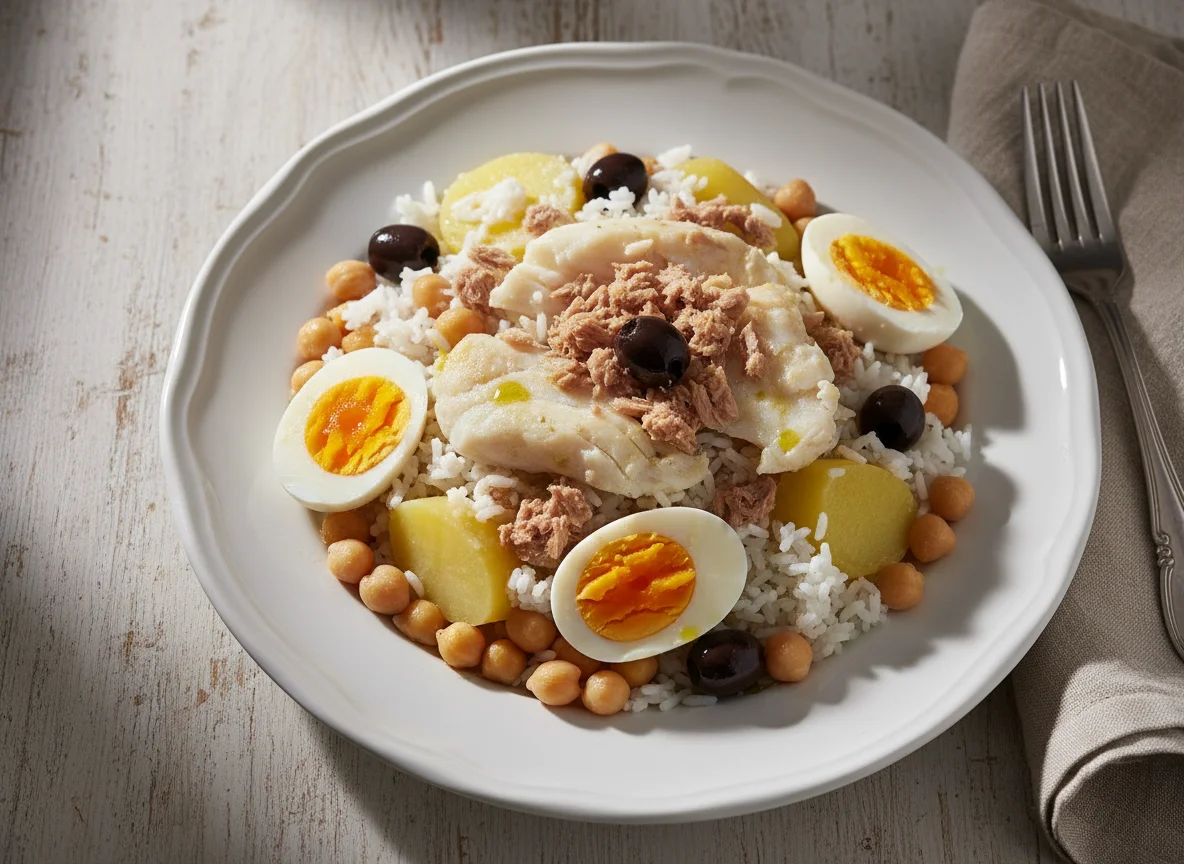 Bacalhau com Grão e Arroz photo