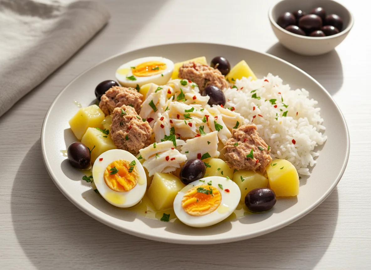 Bacalhau com Grão e Atum photo