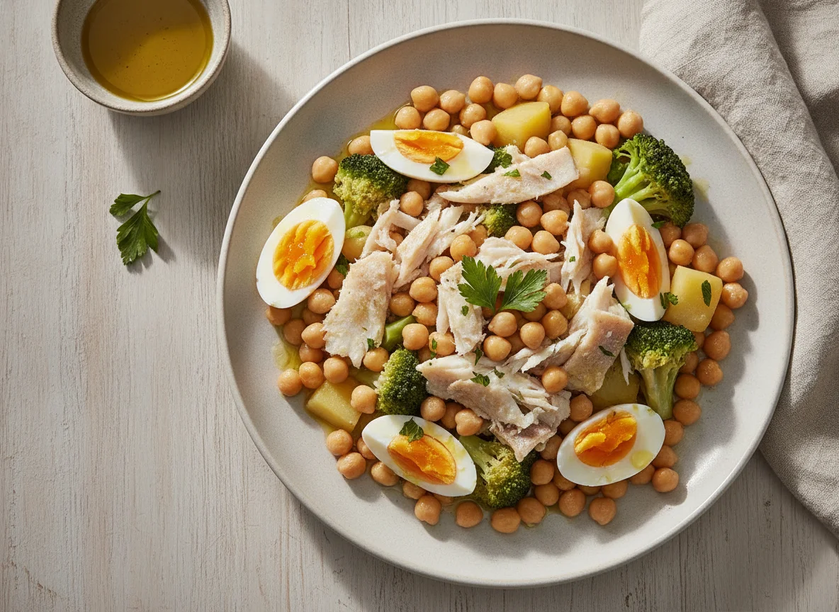 Bacalhau com Grão e Brócolos photo
