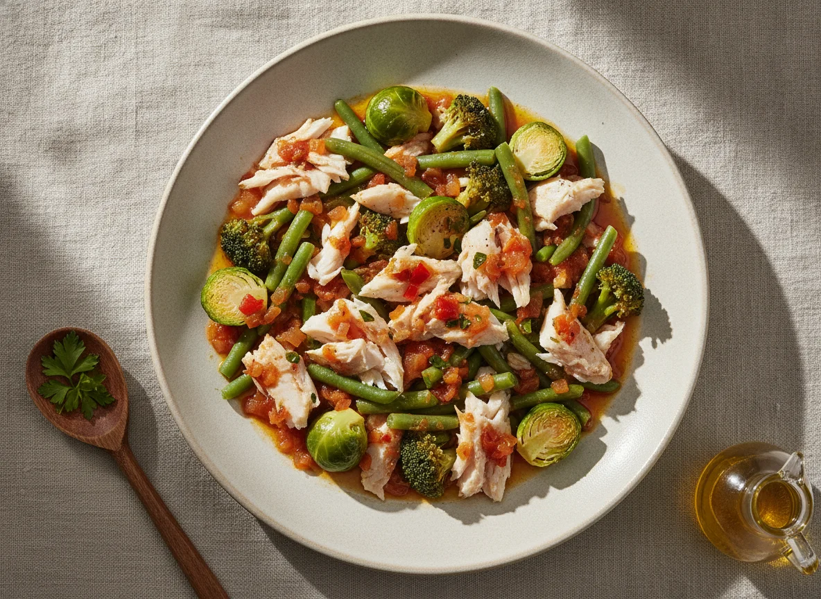 Bacalhau com Legumes Cozidos photo