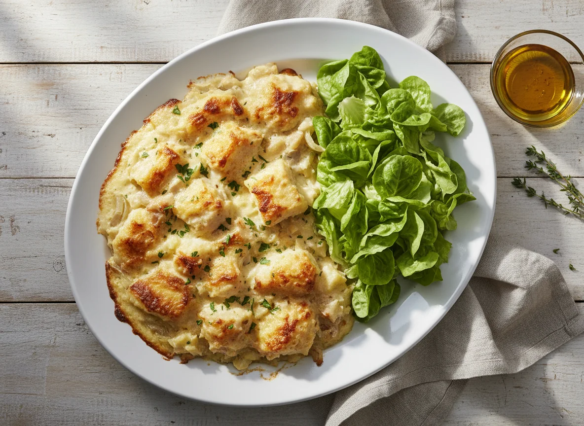 Bacalhau com Natas e Salada photo